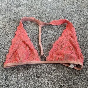 Intimately Free People Elegant Lace Bandeau in Coral Pink